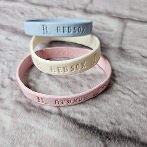Boston Red Sox Silicone Rubber Bracelets 3